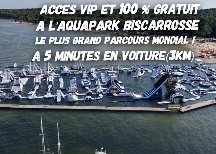 Maison Du Avec Lagon, De Nage, Jacuzzi Willa Biscarrosse