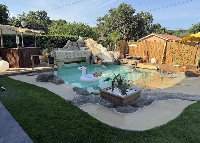 Maison Du Avec Lagon, De Nage, Jacuzzi Biscarrosse